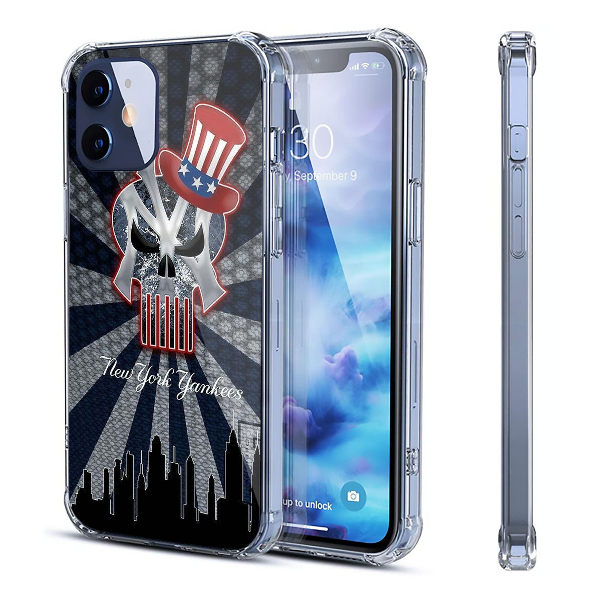 New York Yankees 340 Clear IPhone 12 Case – Soft TPU With UV Print – Enhanced Drop Protection, Precise Fit, Anti-Fingerprint, Customizable Design, Scratch-Resistant, Yellow-Resistant